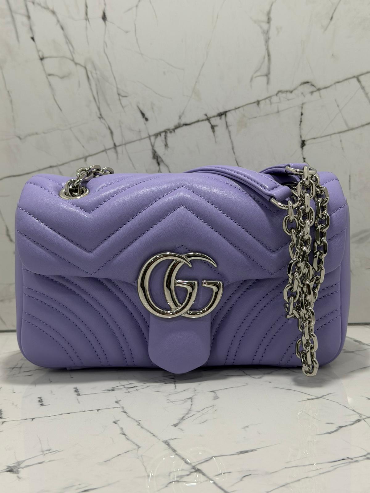 gucci marmont borsa donna colore viola glicine