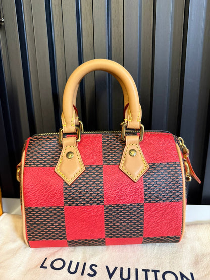 LOUIS VUITTON SPEEDY BANDOULIERE 18 DAMIER POP RED N40611