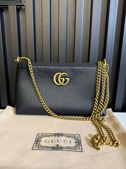 gucci marmont woc shoulder bag in pelle nero