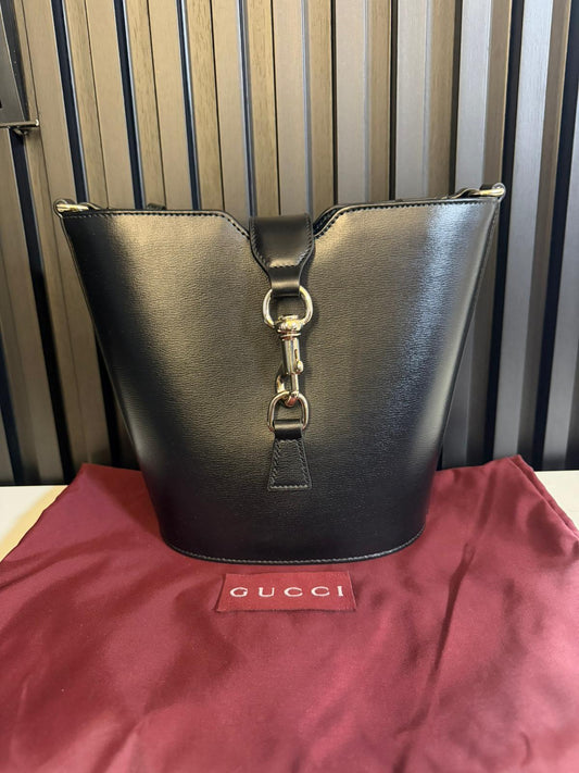 gucci Borsa a secchiello nero con tracolla