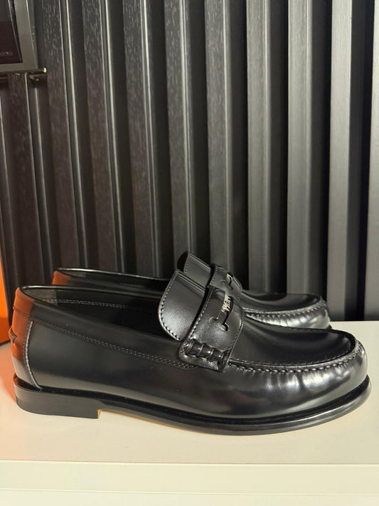Hermes Mocassini Mezzo in pelle nero