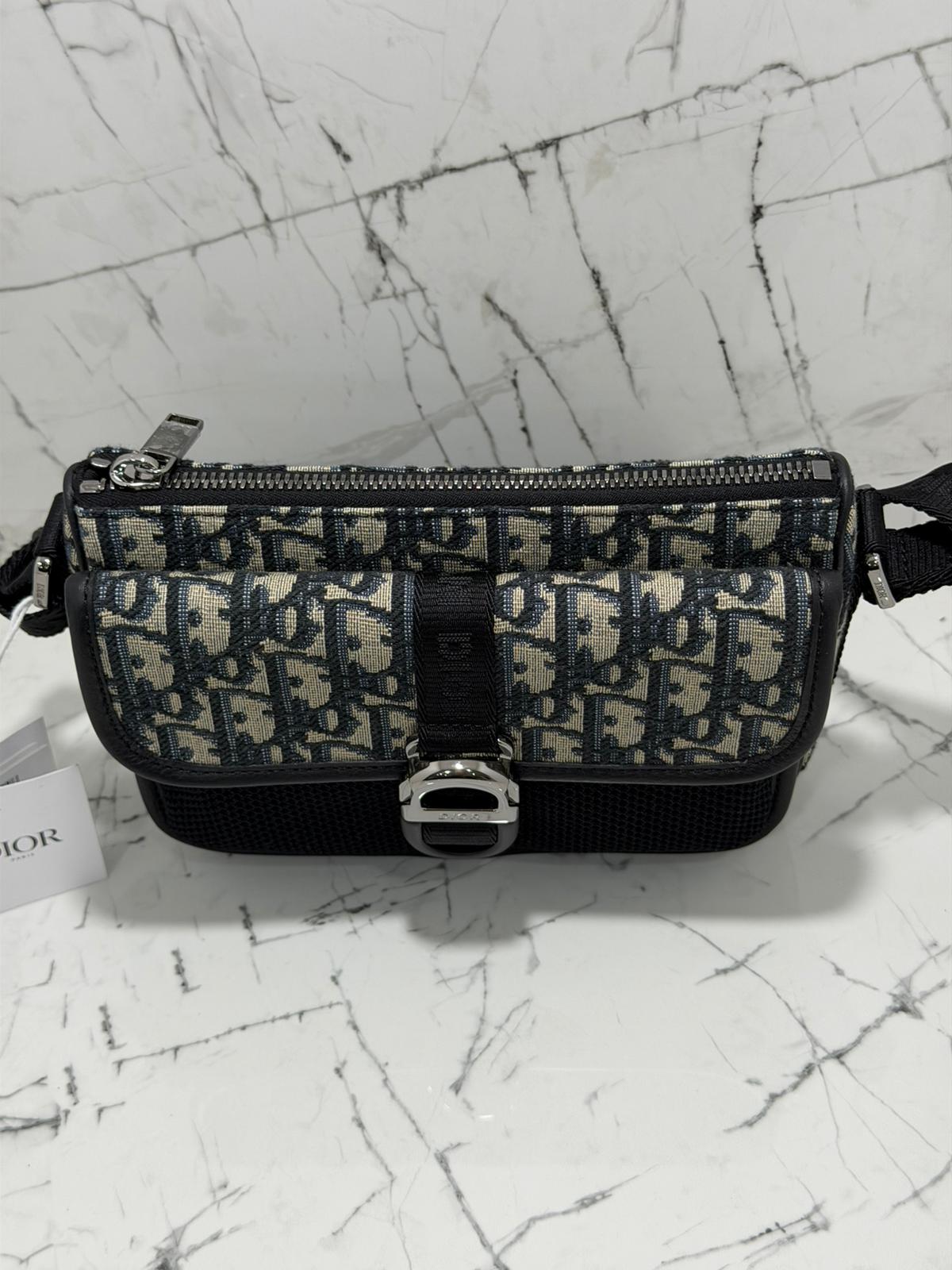 DIOR BORSA TRACOLLA DIOR 8 JACQUARD OBLIQUE