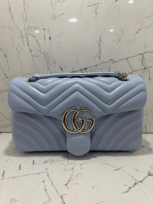 gucci marmont borsa donna in pelle colore celeste