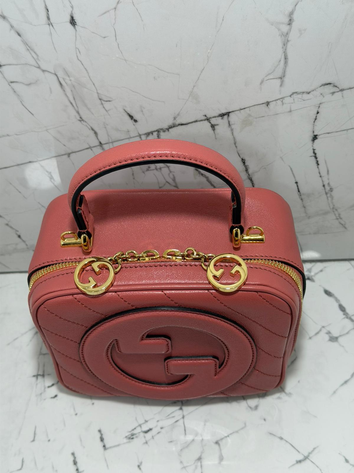 Gucci Blondie borsa donna  leather shoulder bag rosa