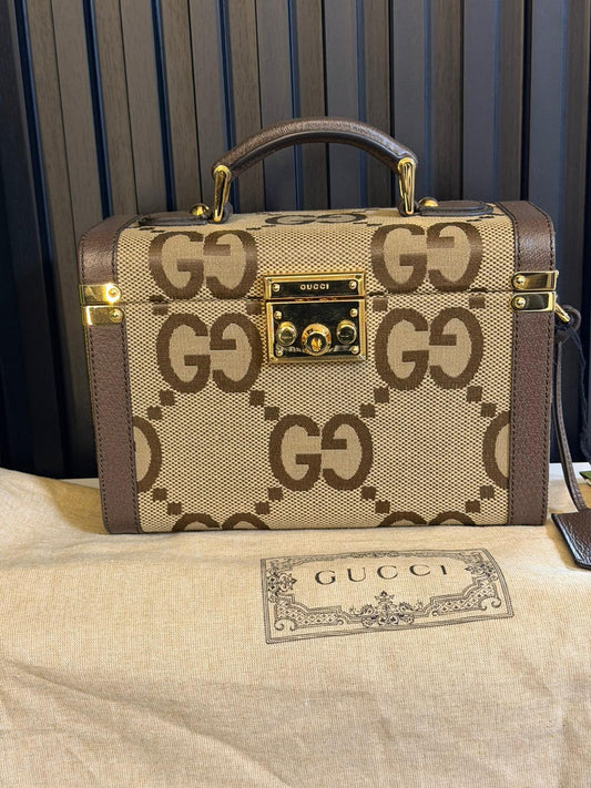 Gucci borsa  Savoy Brown GG jumbo Canvas Beauty Case