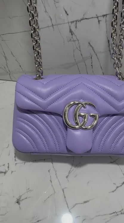 gucci marmont borsa donna colore viola glicine