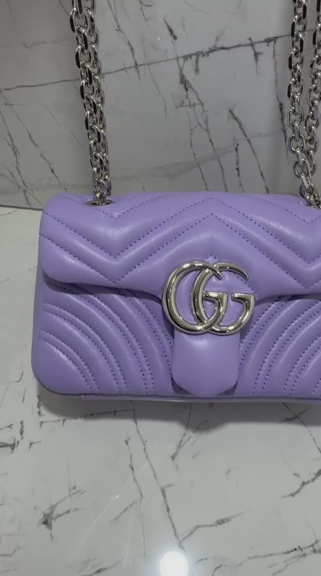 gucci marmont borsa donna colore viola glicine